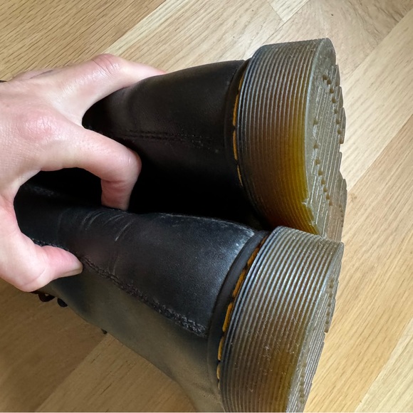 Yohji Yamamoto X Doc Martens Women’s Black Pointy Toe Combat Boots Size 7 Y’s - Picture 9 of 11